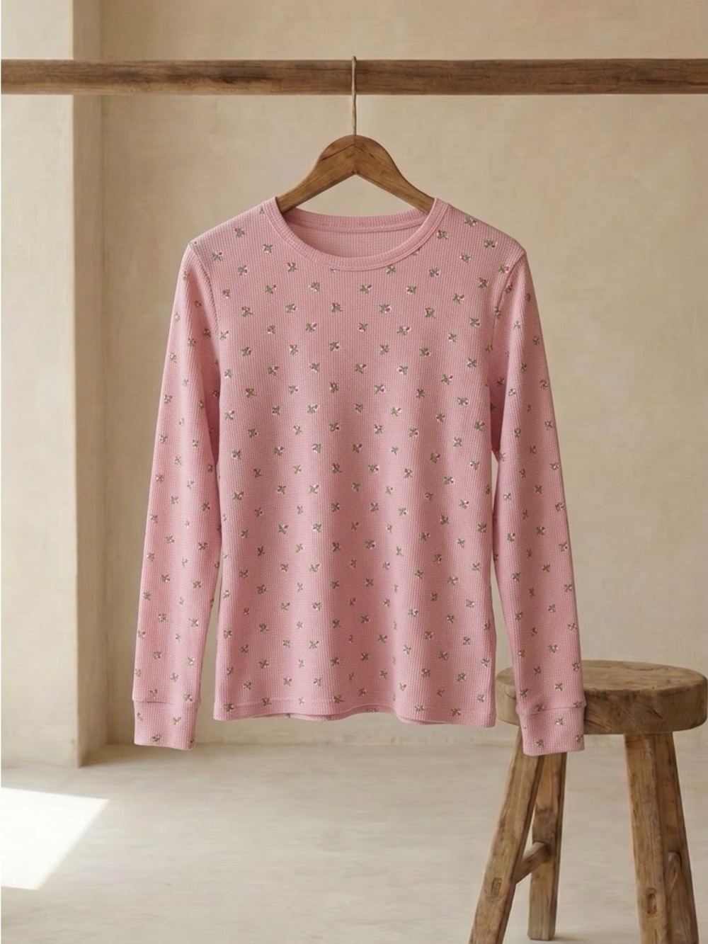 Joe Boxer Pink Floral-Print Crewneck Sweater
